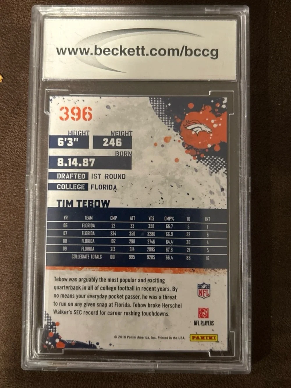 BCCG 10 Tim Tebow Rookie Card